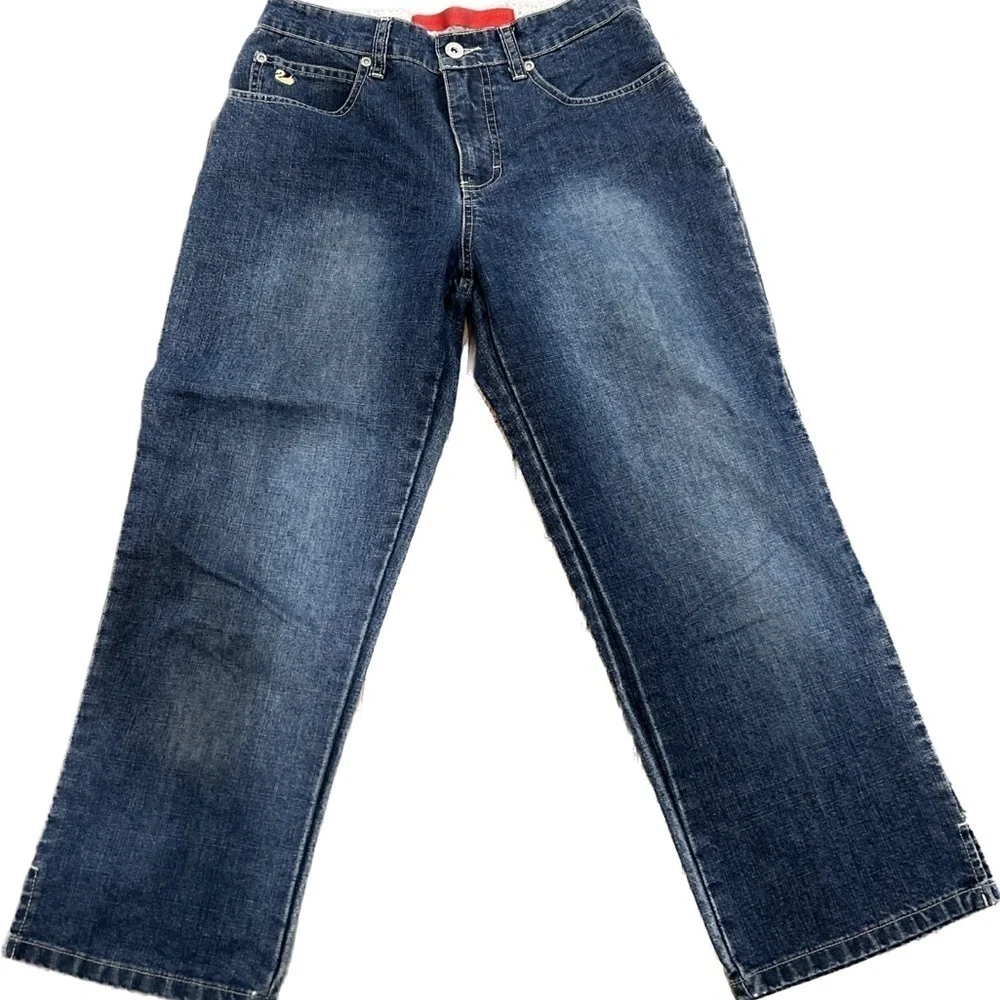 Gloria Vanderbilt Amanda Cropped Jeans Women Size 4 Blue High Rise Straight Crop